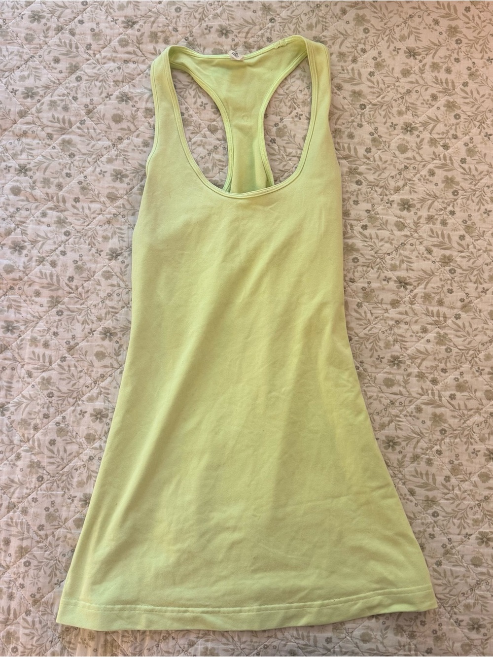 Lululemon racerback tank top in lime green color